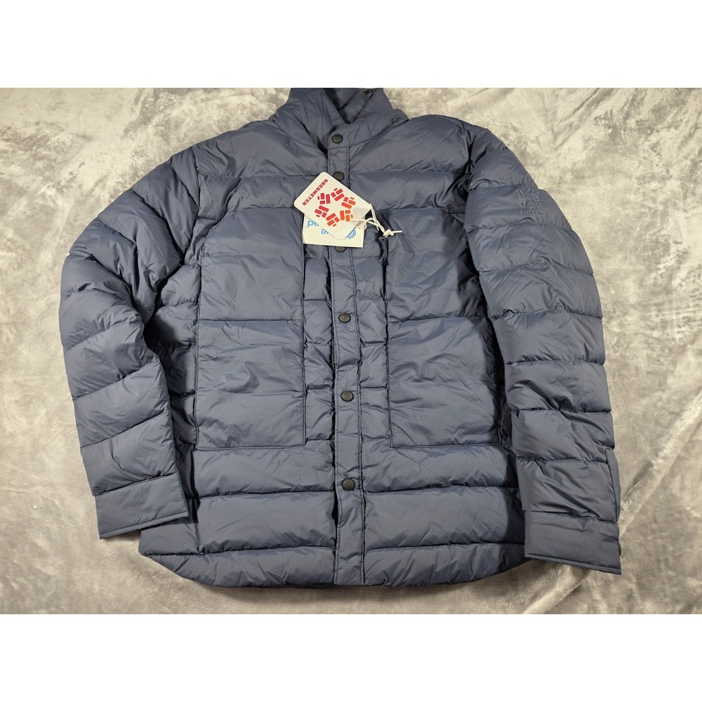 NWT Obermeyer Explorer Down Shirt Puffer Jacket Blue Mens Medium Waterproof‎